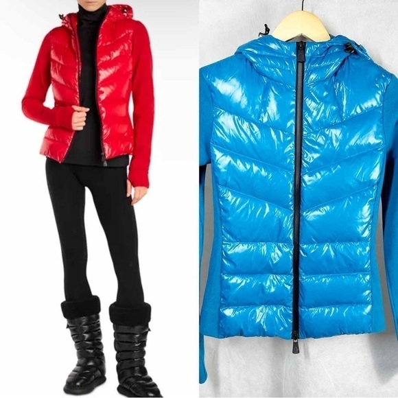 Moncler Maglia Grenoble Cardigan Fleece Jacket Bright Blue Size Small - Picture 2 of 11